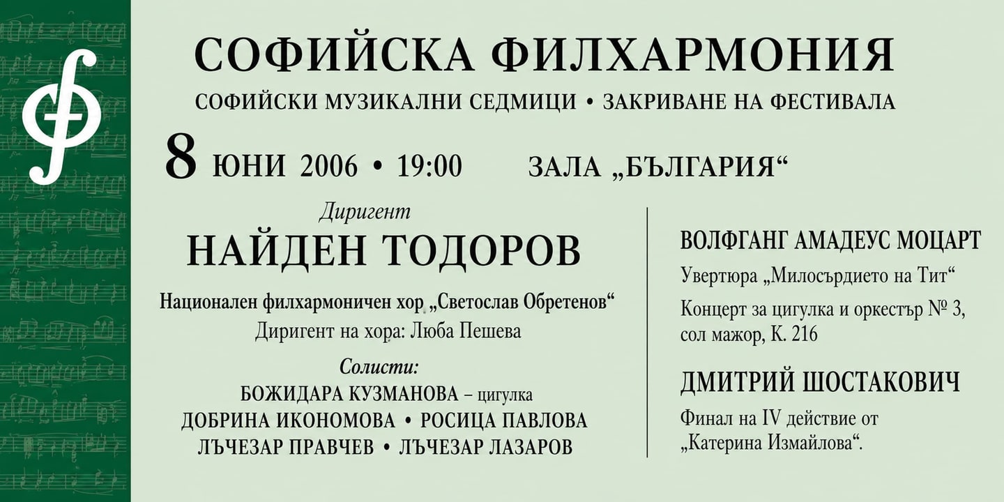 Event banner: Symphony Concert with Nayden Todorov (08.06.2006)