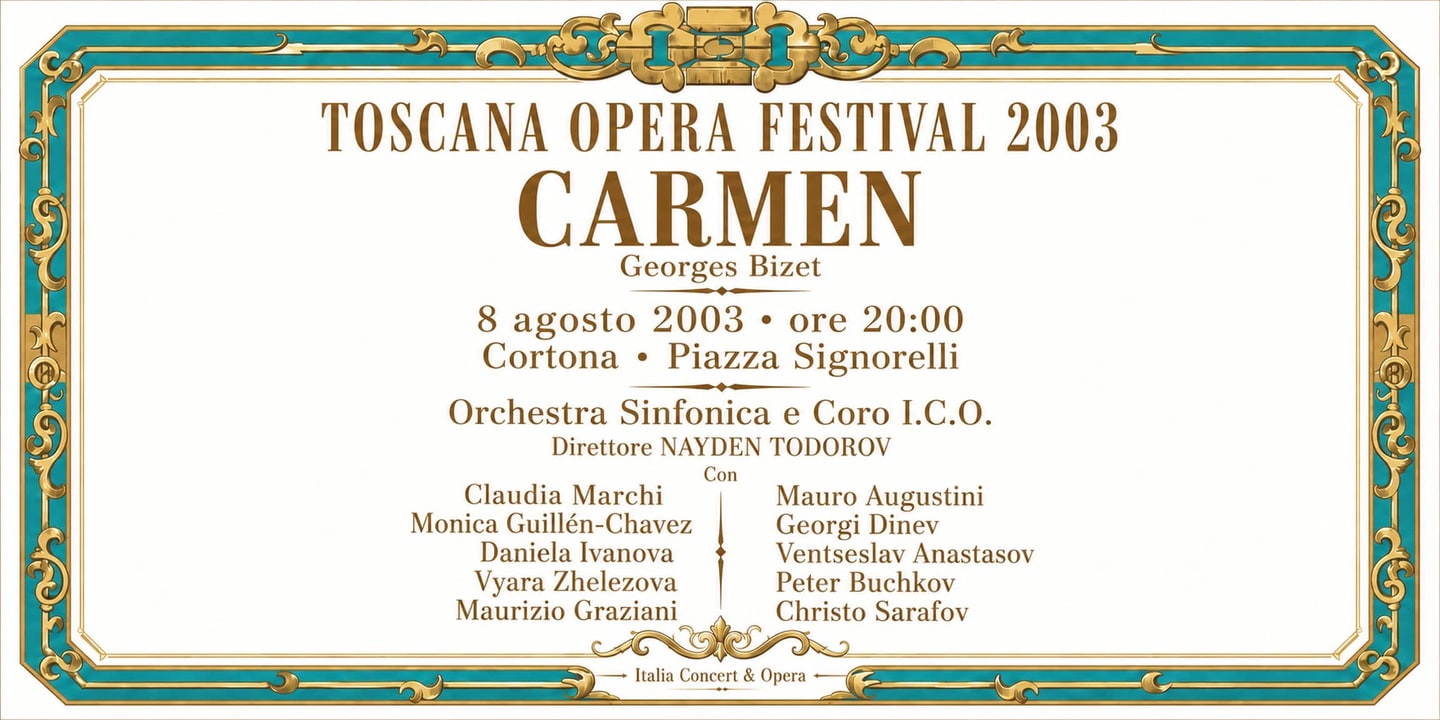 Event banner: Carmen by Bizet (08.08.2003)