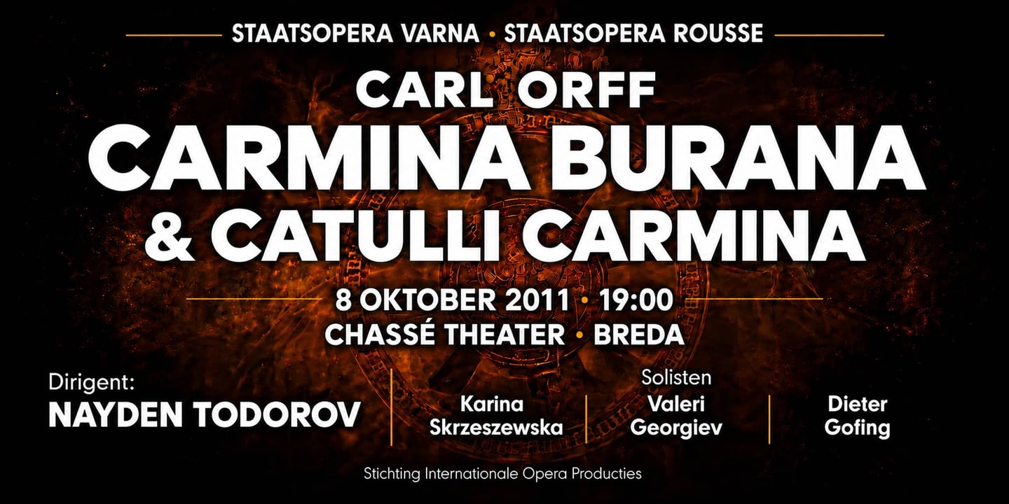 Event banner: Carmina Burana & Catulli Carmina (08.10.2011)
