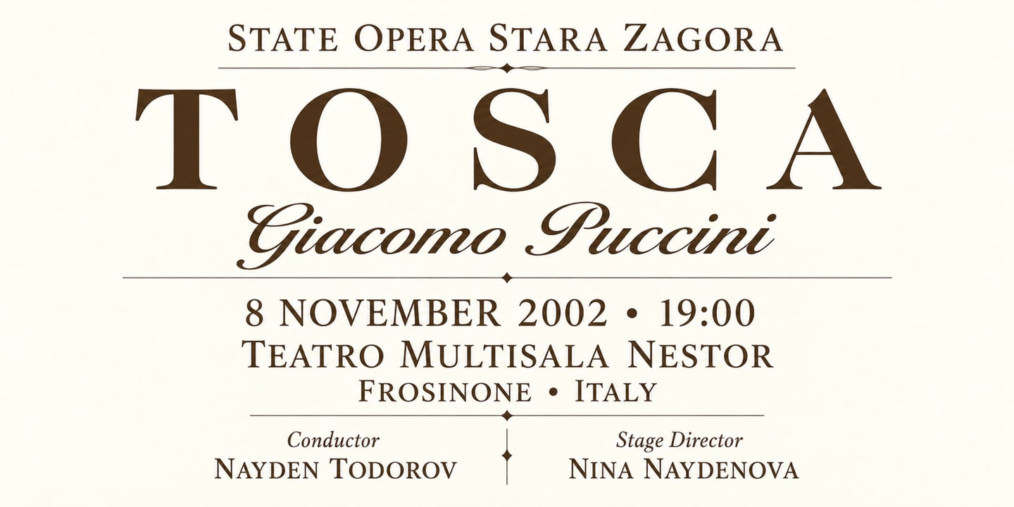 Event banner: Tosca (08.11.2002)