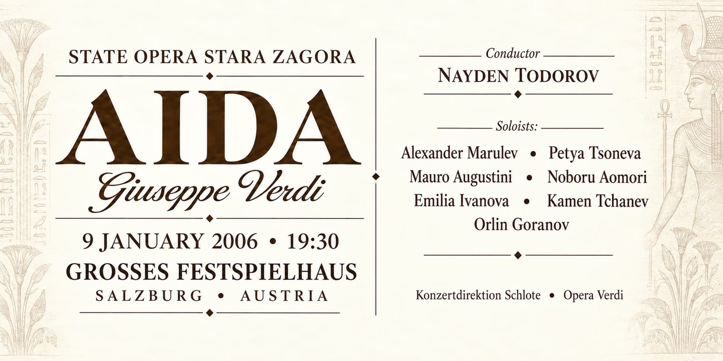 Event banner: Aida by Verdi (09.01.2006)