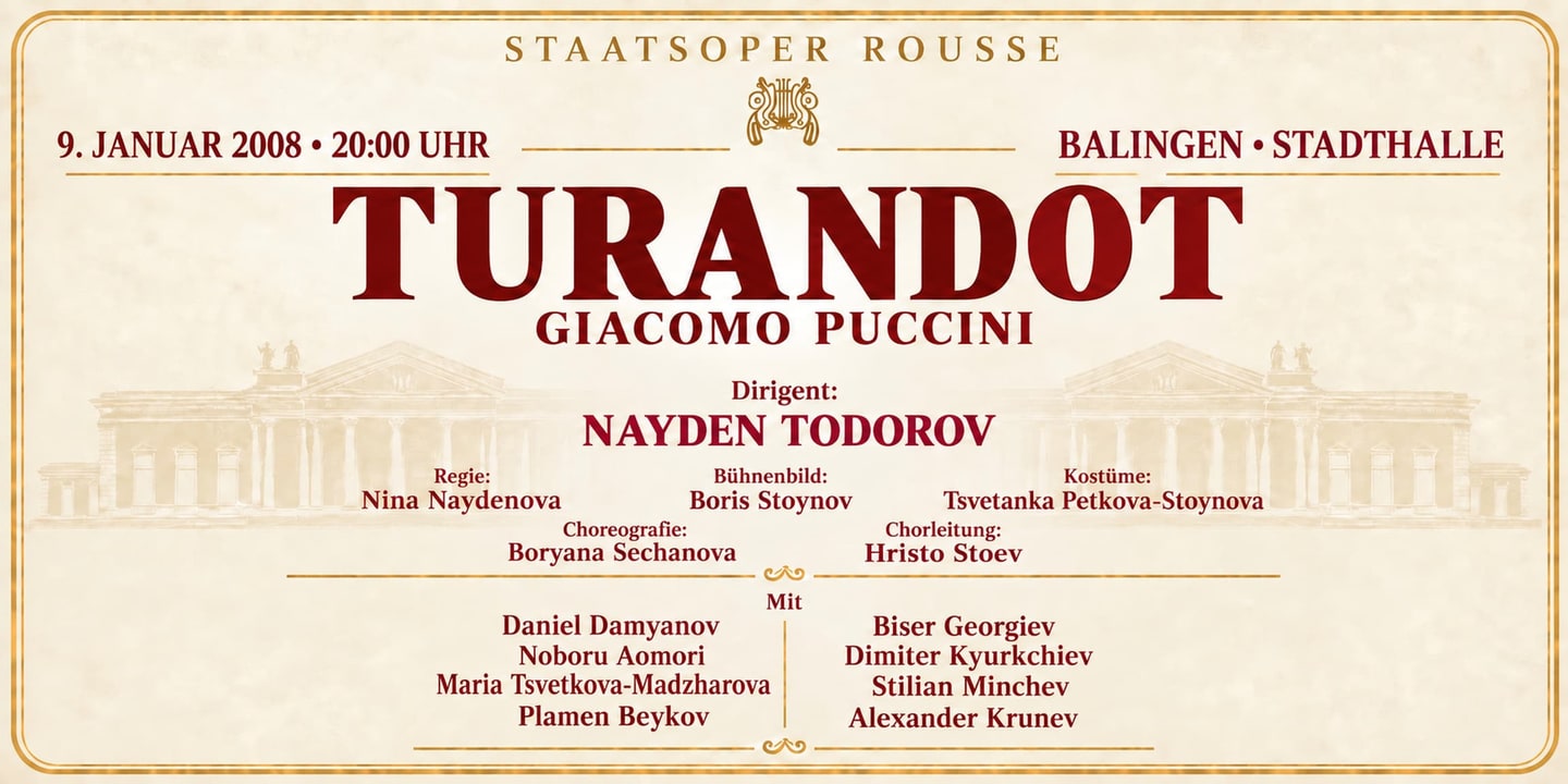 Event banner: Turandot by Puccini (09.01.2008)