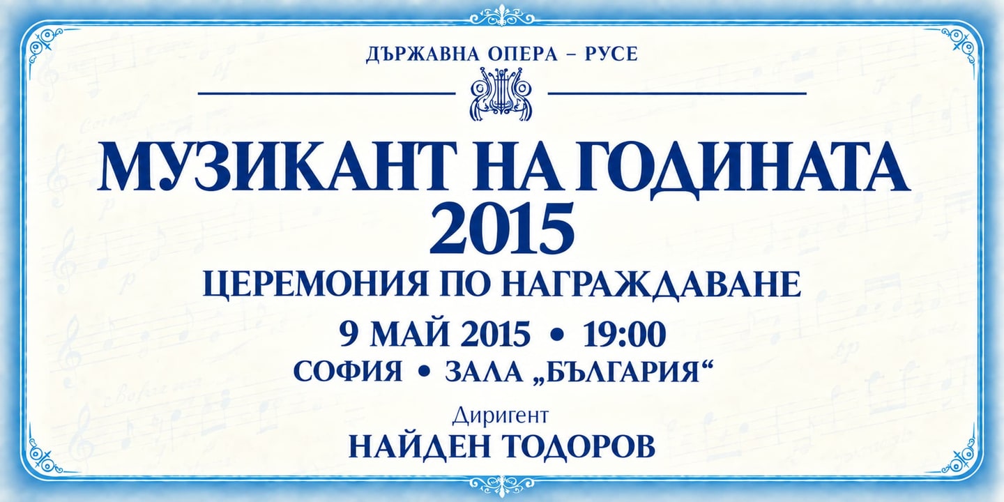 Event banner: Musician of the Year 2015 – Award Ceremony (09.05.2015)
