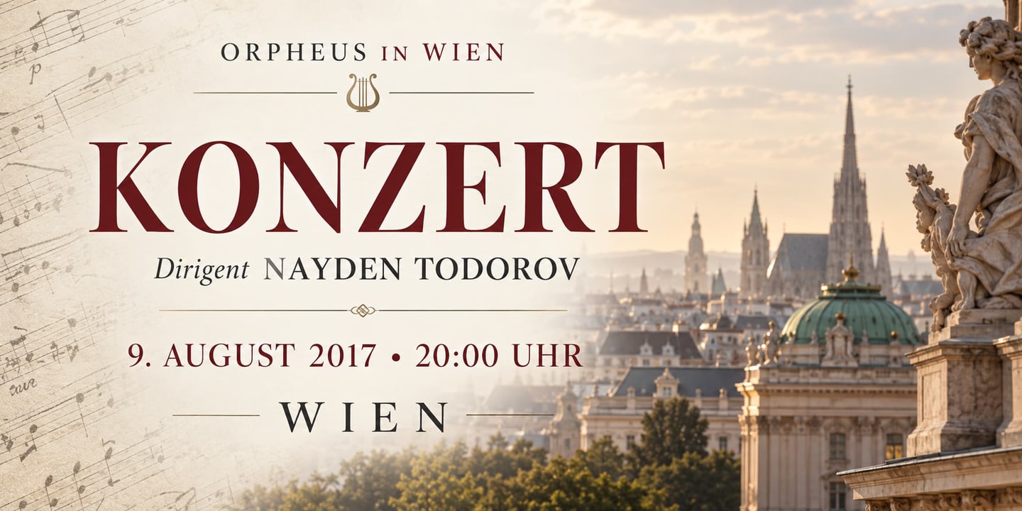 Event banner: Concert at the Festival "Orpheus in Wien" (09.08.2017)