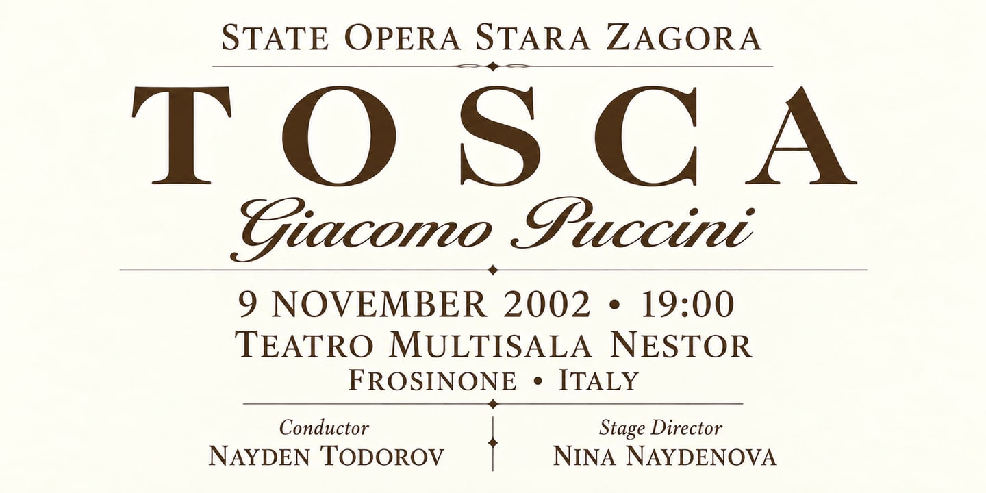 Event banner: Tosca (09.11.2002)