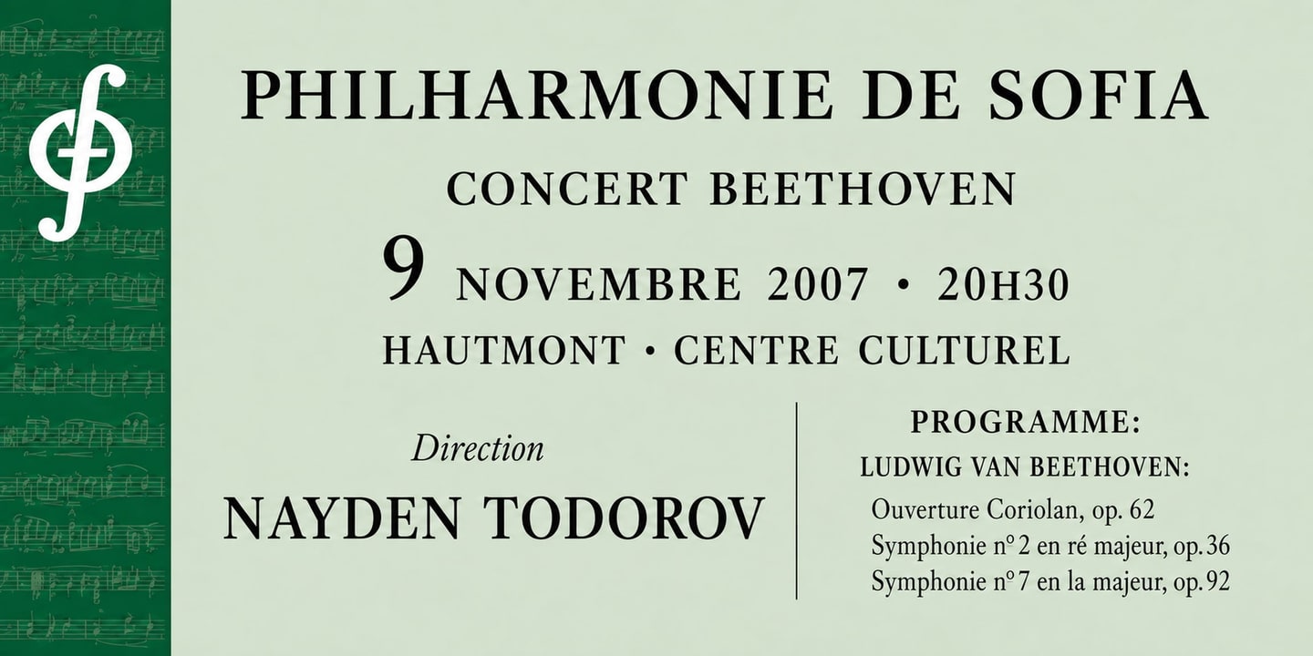 Event banner: Concert with Sofia Philharmonic (09.11.2007)