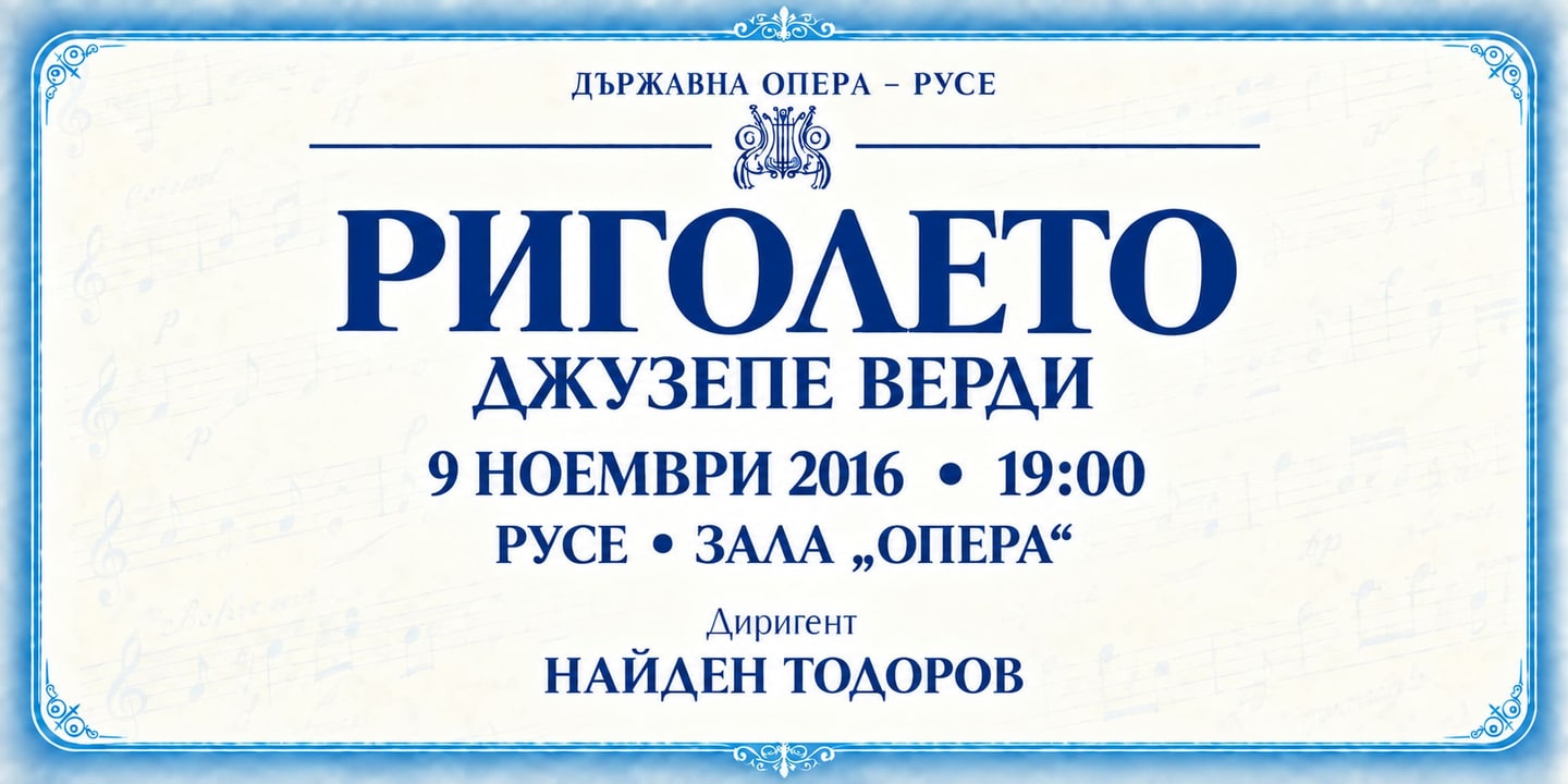 Event banner: Rigoletto by Verdi (09.11.2016)
