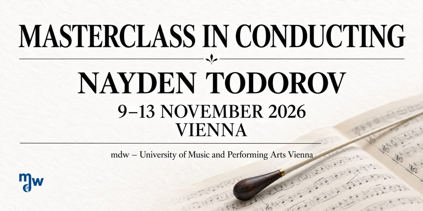 Event banner: Masterclass in Conducting at mdw (09.11.2026)