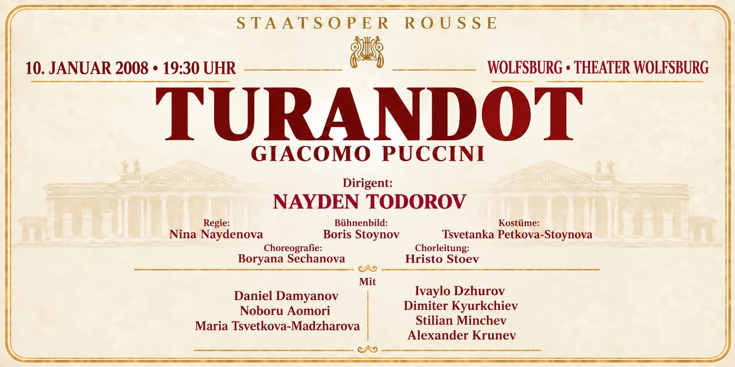 Event banner: Turandot by Puccini (10.01.2008)