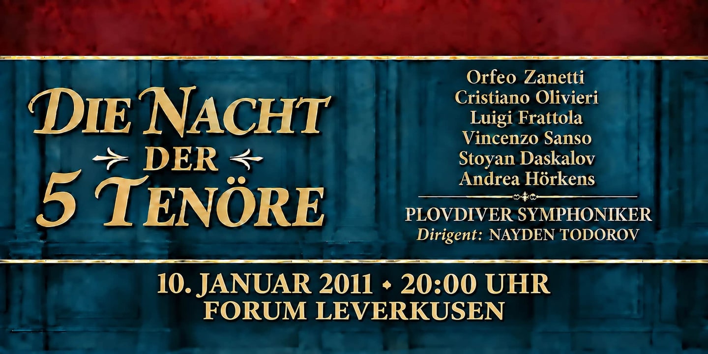 Event banner: Die Nacht der 5 Tenöre (10.01.2011)