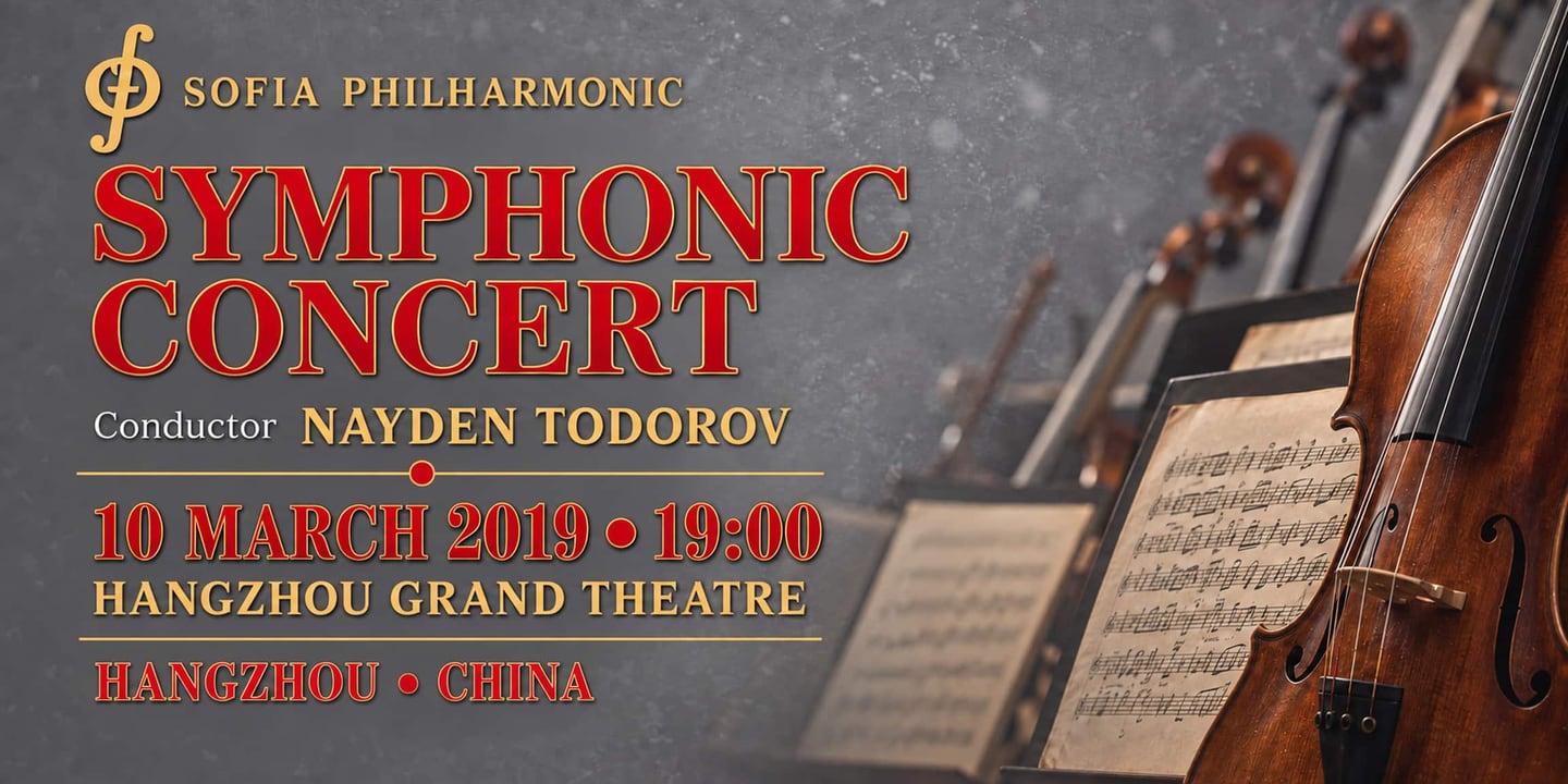 Event banner: Concert with Sofia Philharmonic (10.03.2019)