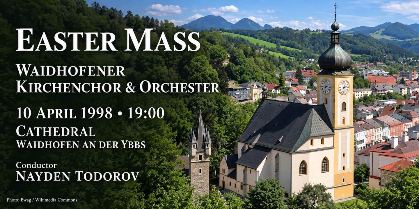 Event banner: Easter Mass (10.04.1998)