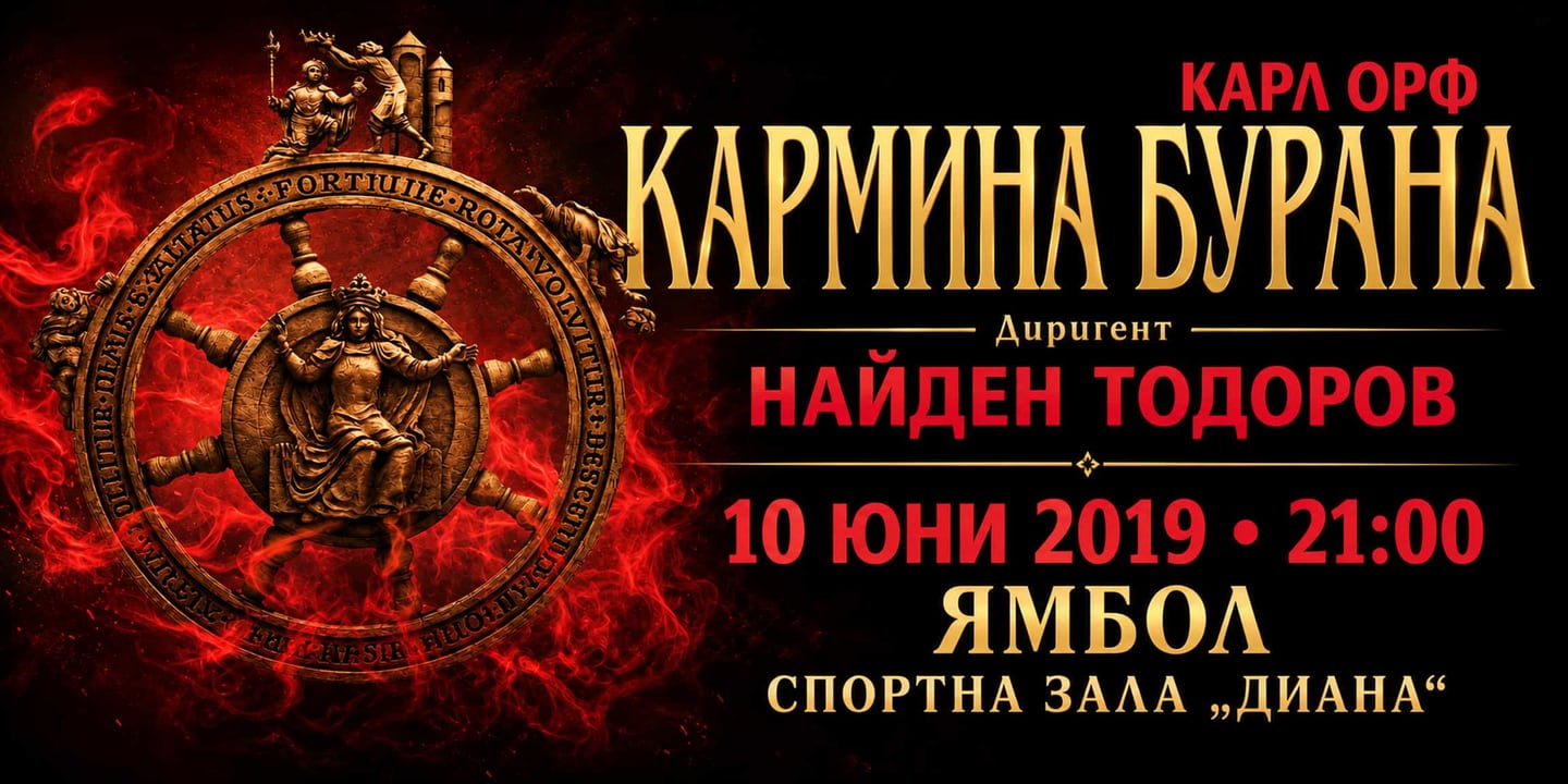 Event banner: Carmina Burana v Yambol (10.06.2019)