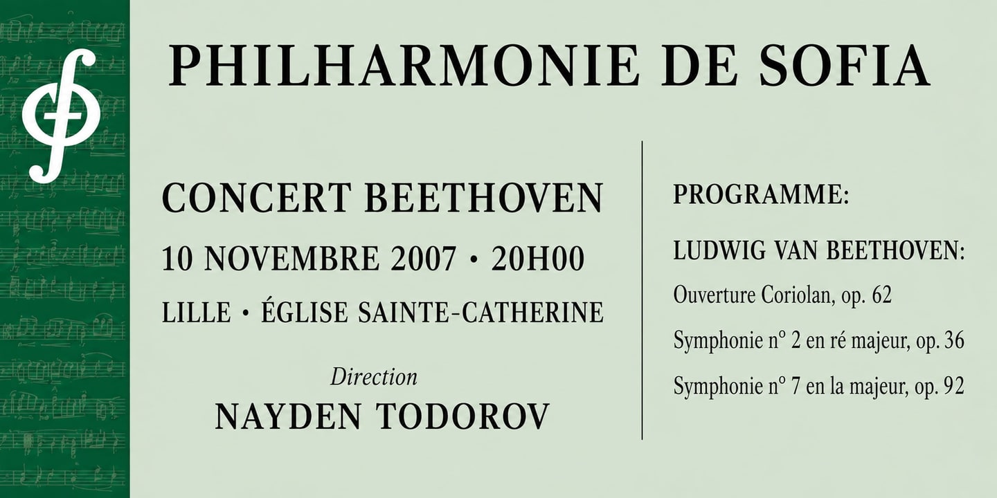Event banner: Concert with Sofia Philharmonic (10.11.2007)