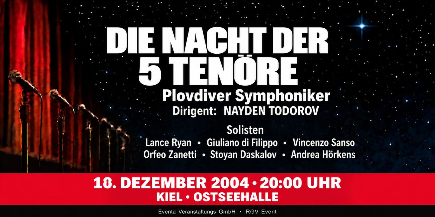 Event banner: Die Nacht der 5 Tenöre (10.12.2004)