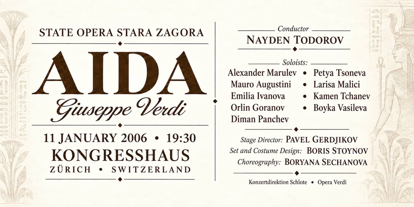 Event banner: Aida by Verdi (11.01.2006)