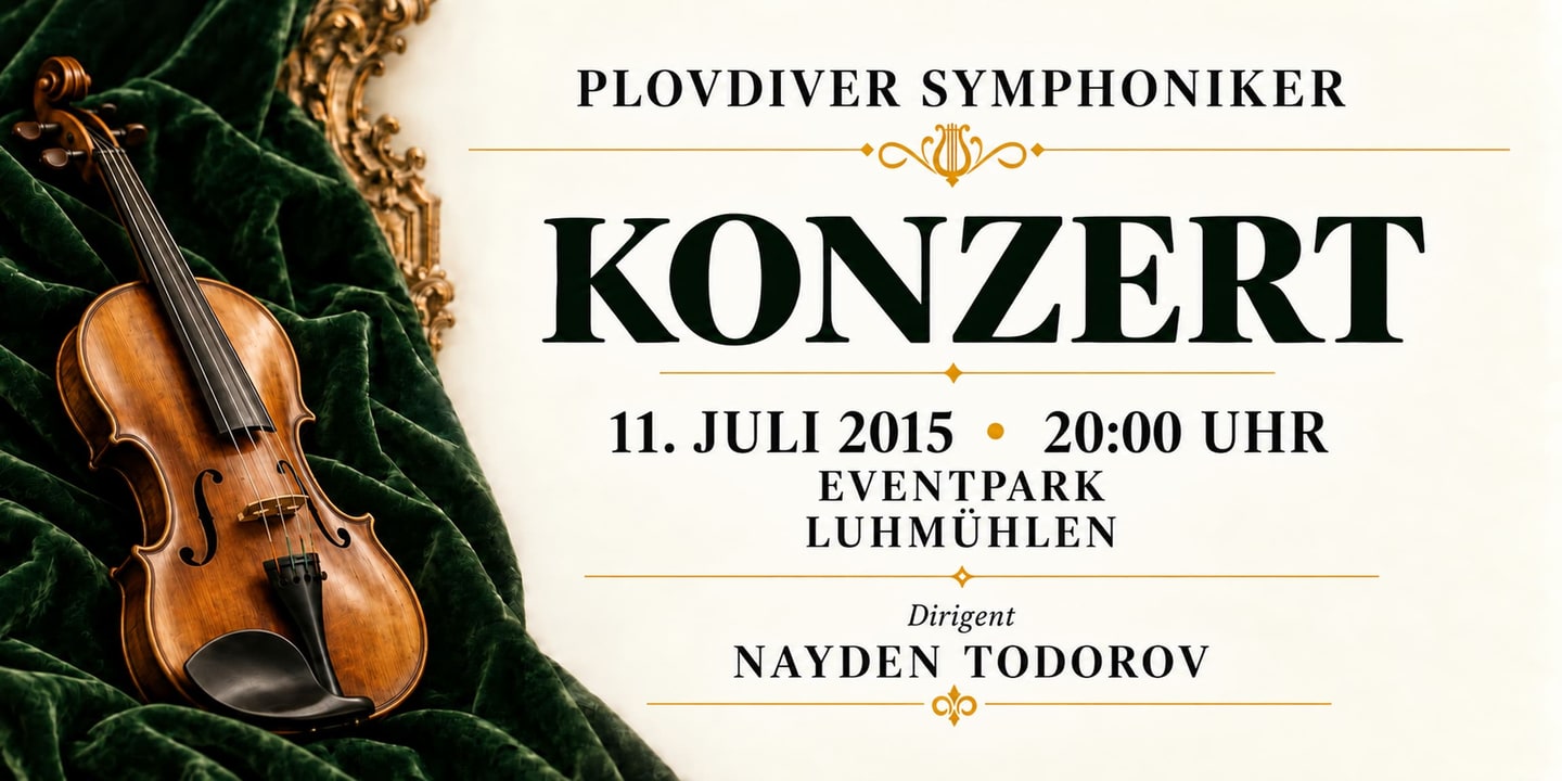 Event banner: Concert with Plovdiver Symphoniker (11.07.2015)