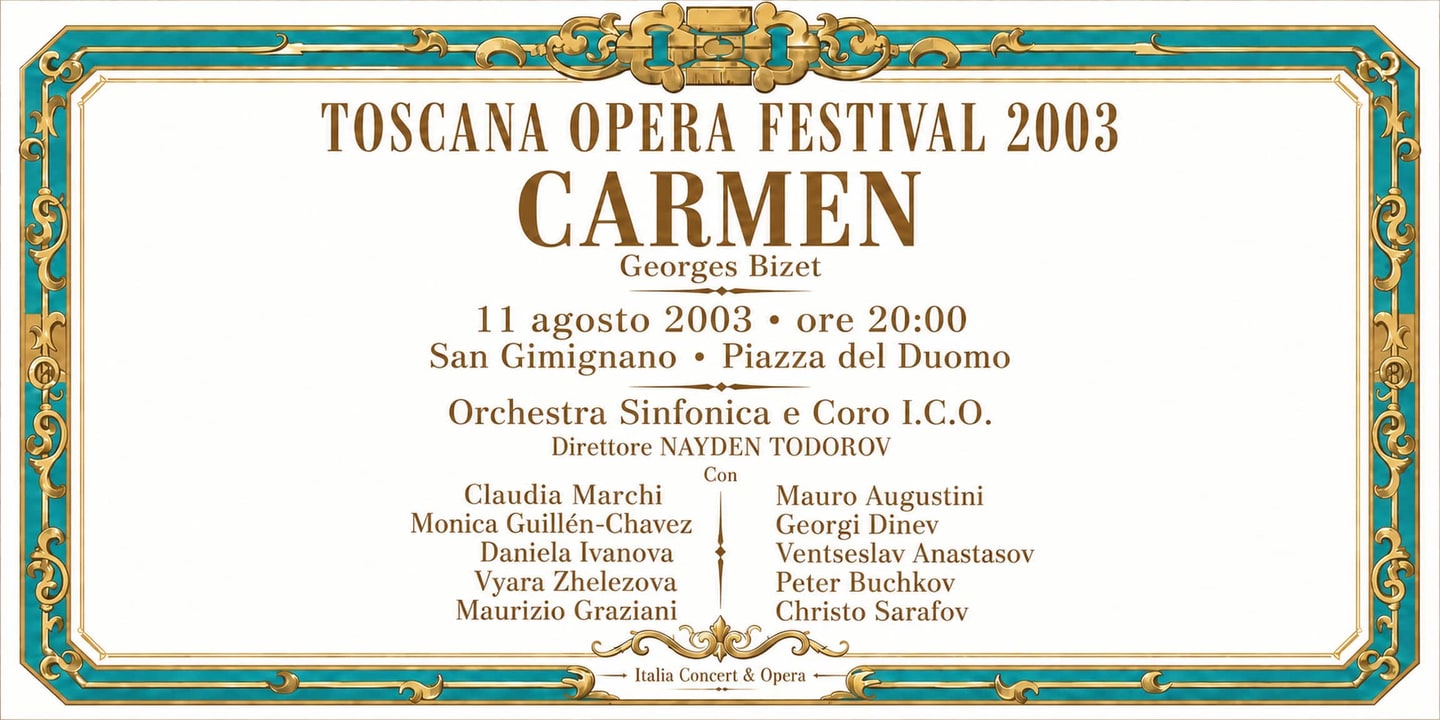 Event banner: Carmen by Bizet (11.08.2003)