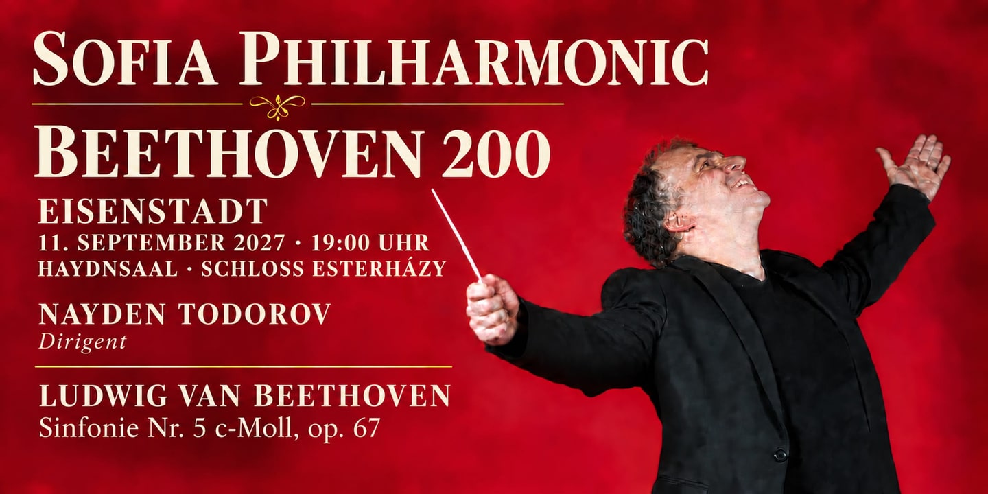 Event banner: Beethoven 200: Sofia Philharmonic in Eisenstadt (11.09.2027)