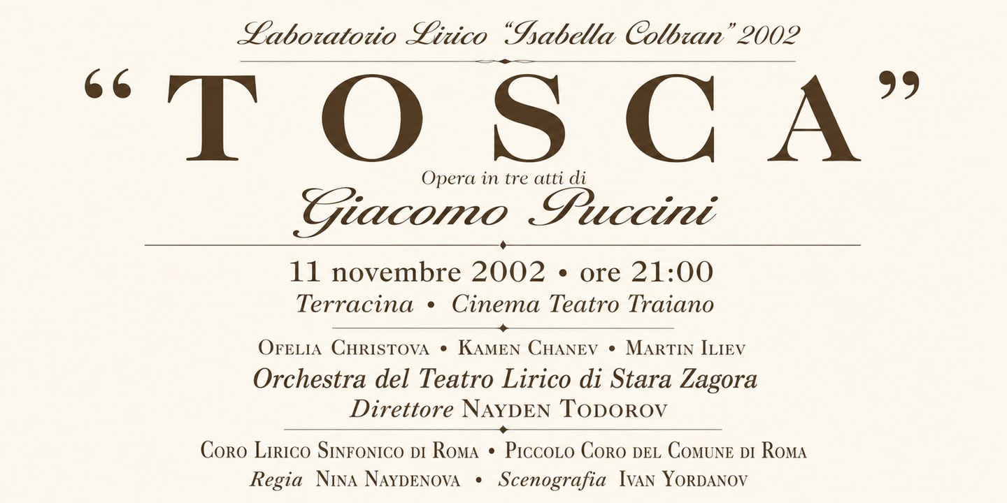Event banner: Tosca (11.11.2002)