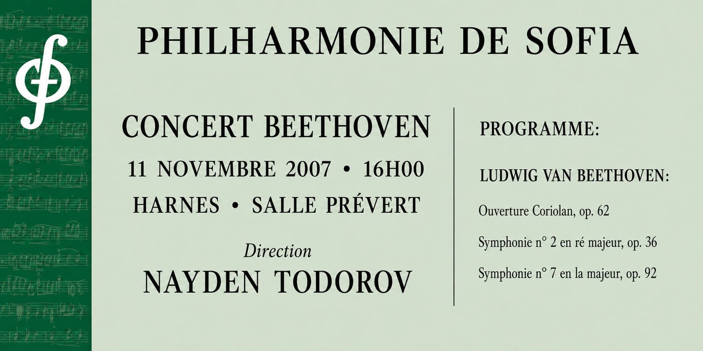 Event banner: Concert with Sofia Philharmonic (11.11.2007)