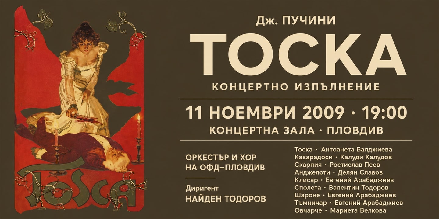 Event banner: Tosca by Puccini (11.11.2009)