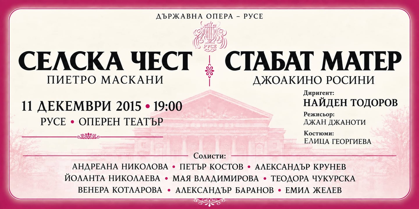 Event banner: Cavalleria rusticana & Stabat Mater (11.12.2015)