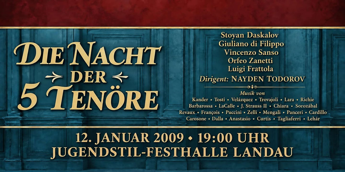 Event banner: Die Nacht der 5 Tenöre (12.01.2009)