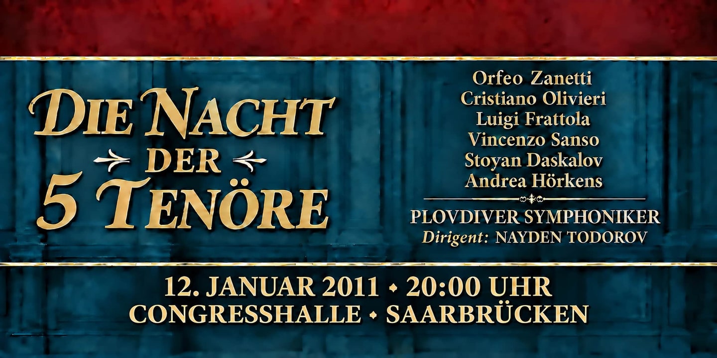 Event banner: Die Nacht der 5 Tenöre (12.01.2011)