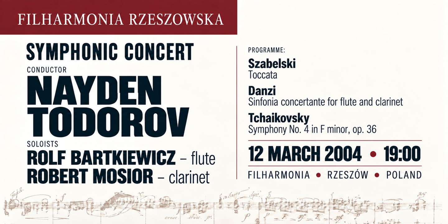 Event banner: Concert with Podkarpackie Philharmonic (12.03.2004)