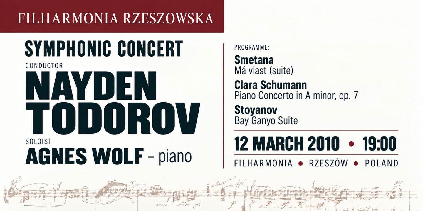 Event banner: Concert with Podkarpackie Philharmonic (12.03.2010)