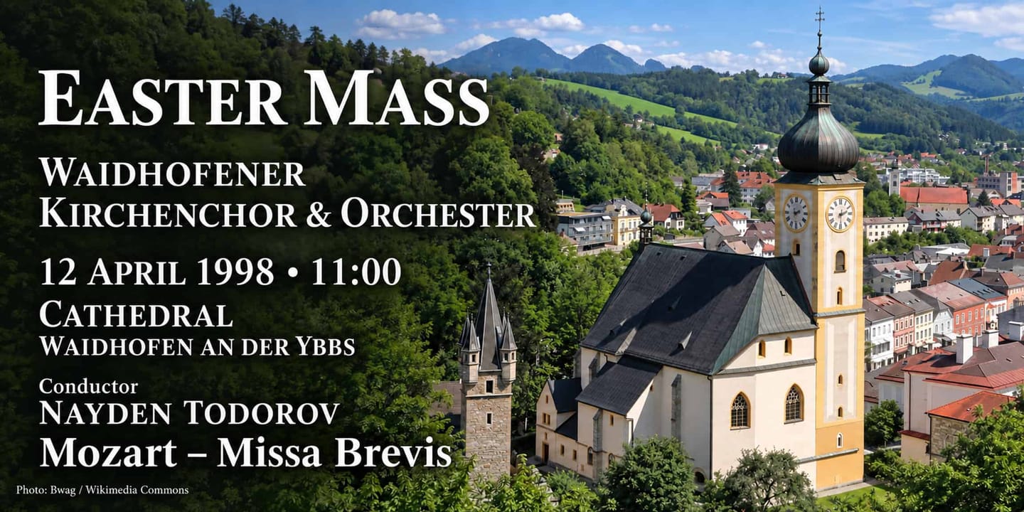 Event banner: Easter Mass (12.04.1998)