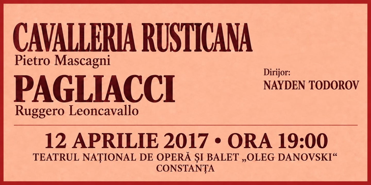 Event banner: Cavalleria rusticana / Pagliacci (12.04.2017)