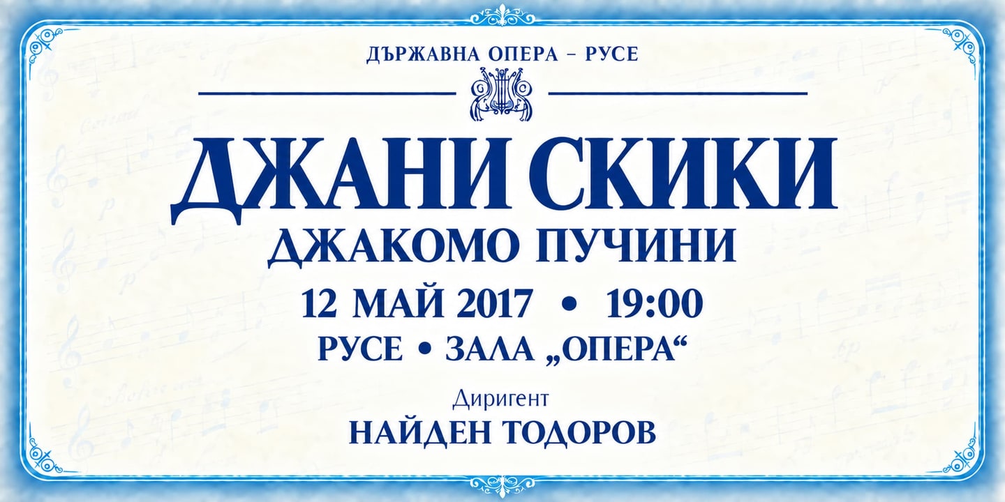 Event banner: Gianni Schicchi by Puccini (12.05.2017)