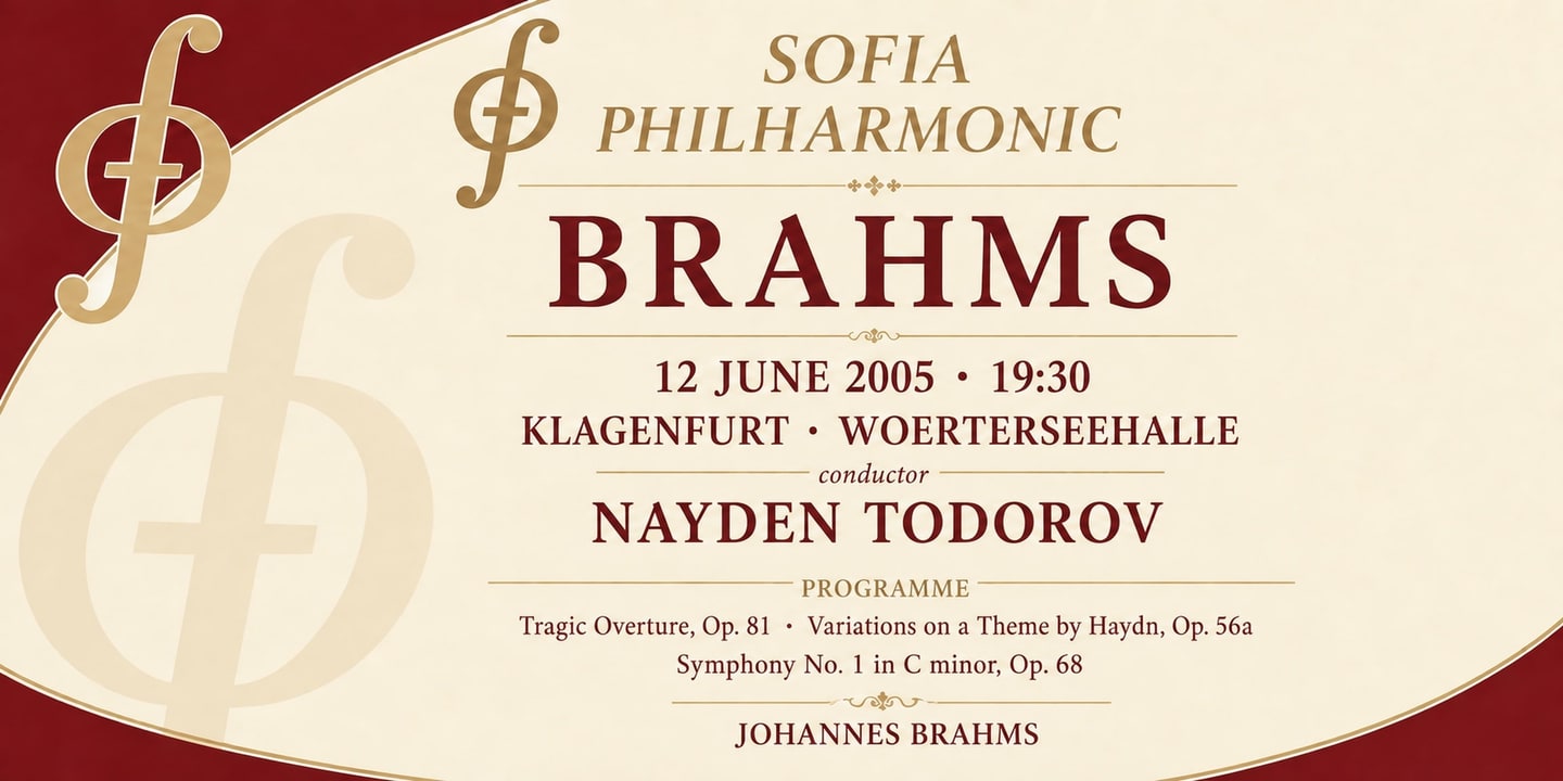 Event banner: Sofia Philharmonic visits Klagenfurt (12.06.2005)