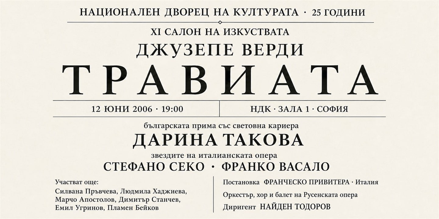 Event banner: La Traviata by Verdi (12.06.2006)