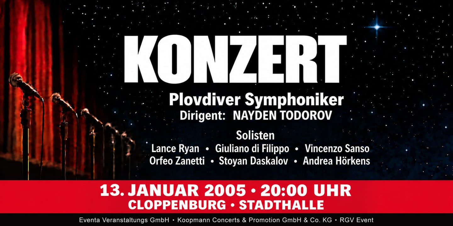 Event banner: Concert with Plovdiv Philharmonic Orchestra (13.01.2005)