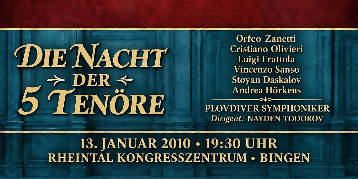 Event banner: Die Nacht der 5 Tenöre (13.01.2010)