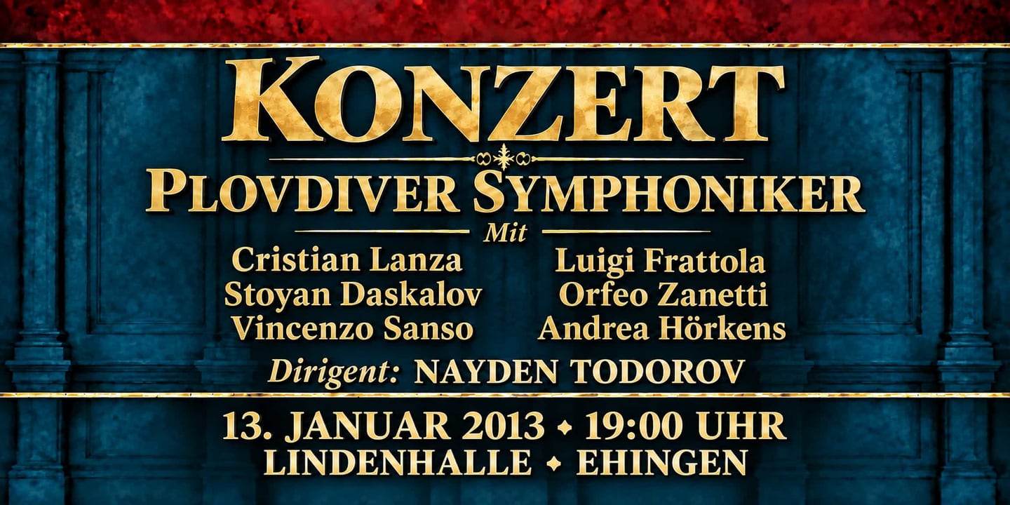 Event banner: Concert with Plovdiver Symphoniker (13.01.2013)