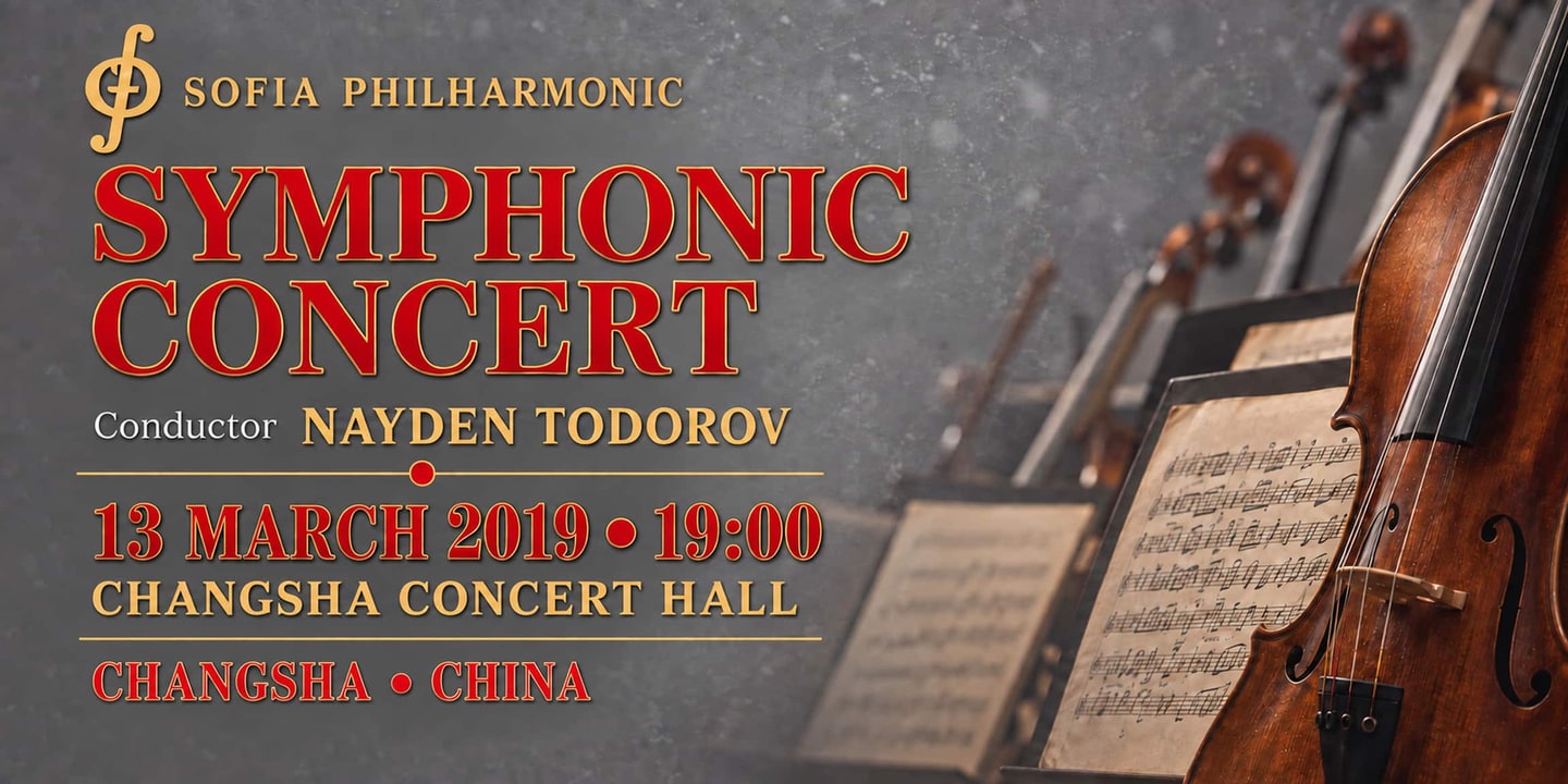 Event banner: Concert with Sofia Philharmonic (13.03.2019)
