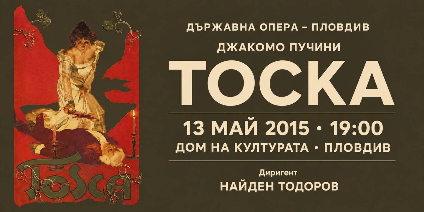 Event banner: Tosca by Puccini (13.05.2015)