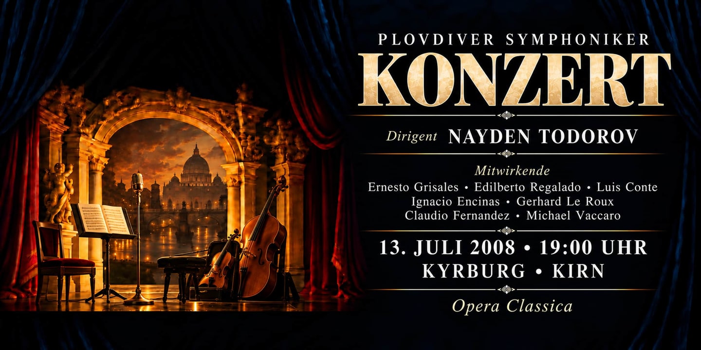 Event banner: Concert with Plovdiv Philharmonic Orchestra (13.07.2008)