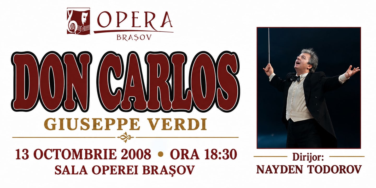 Event banner: Don Carlo by Verdi (13.10.2008)