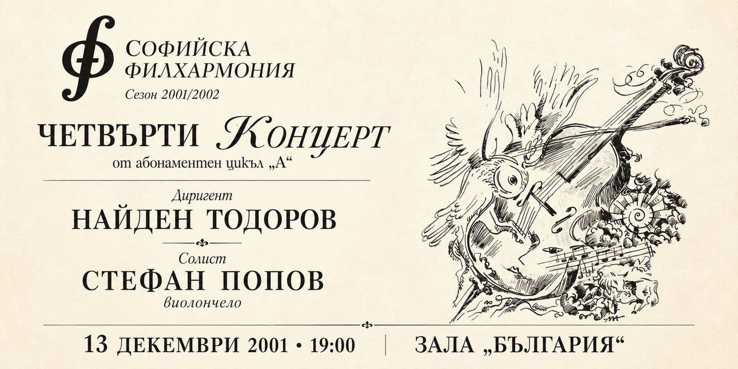 Event banner: Concert of Stefan Popov & Nayden Todorov (13.12.2001)
