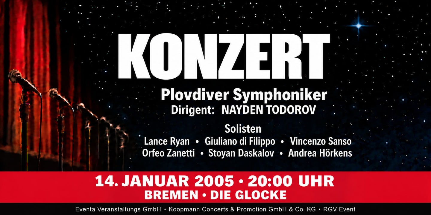 Event banner: Concert with Plovdiv Philharmonic Orchestra (14.01.2005)