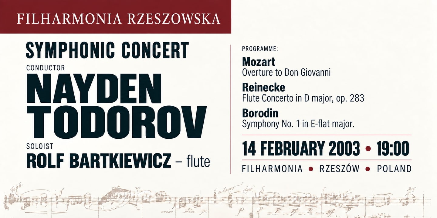 Event banner: Concert with Podkarpackie Philharmonic (14.02.2003)