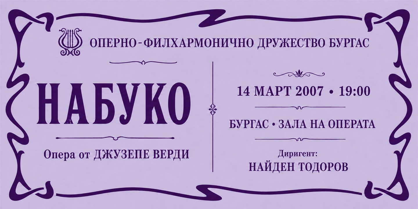 Event banner: Nabucco by Verdi (14.03.2007)