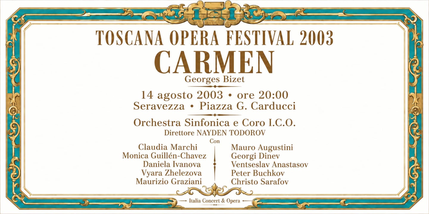 Event banner: Carmen by Bizet (14.08.2003)