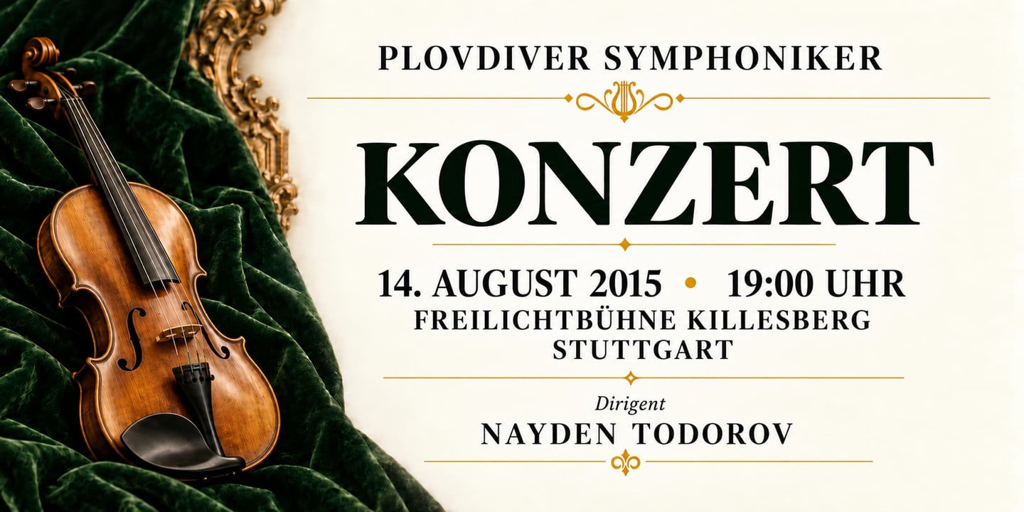 Event banner: Concert with Plovdiver Symphoniker (14.08.2015)