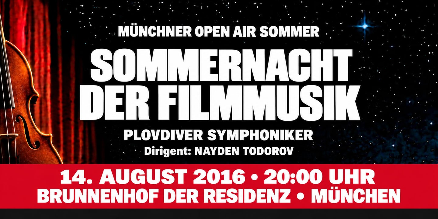 Event banner: Sommernacht der Filmmusik (Münchner Open Air Sommer) (14.08.2016)